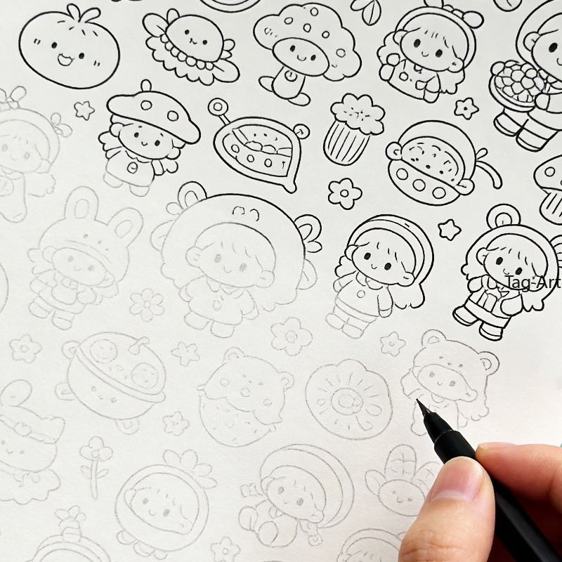 Food And Snacks Coloring Book - Книга-раскраска для снятия тревоги, альбом для