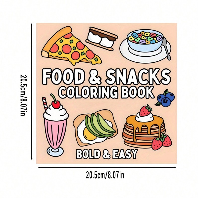 Новая книжка-раскраска на тему – обзор и цена Food And Snacks Coloring Book