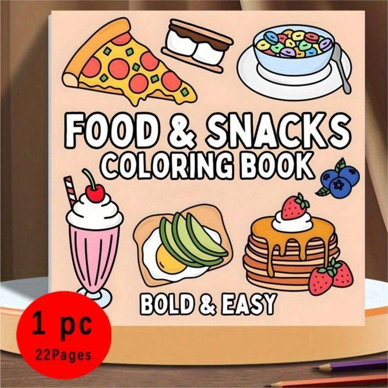 Новая книжка-раскраска на тему – обзор и цена Food And Snacks Coloring Book