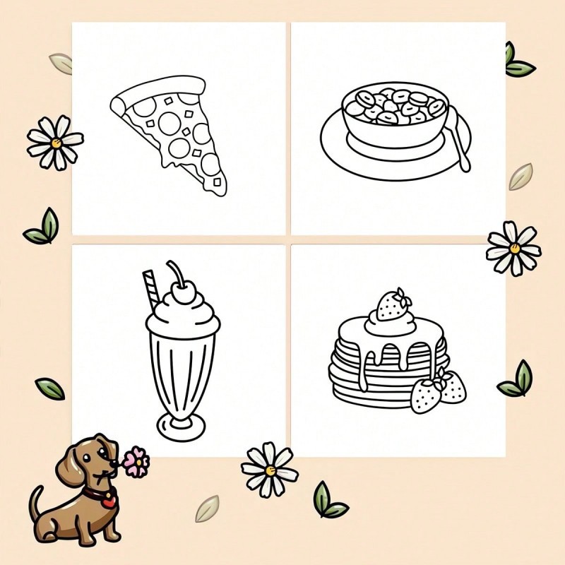 Новая книжка-раскраска на тему – обзор и цена Food And Snacks Coloring Book