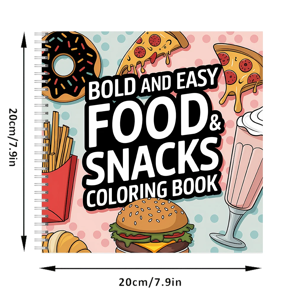 Книга-раскраска для взрослых с – обзор и цена Food And Snacks Coloring Book