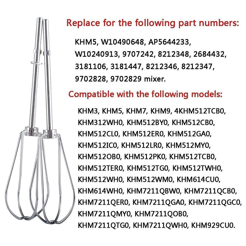 Насадки-венчики A56P-W10490648 – обзор и цена Kitchenaid Mixer Hand Mixer