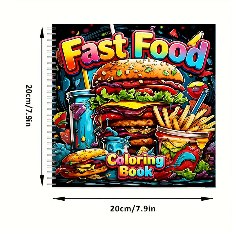 Книга-раскраска для взрослых в – обзор и цена Food And Snacks Coloring Book
